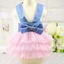 Pet's Cute Halter Bowknot Tutu Dresses Female Dog Clothes Girl Dogs Yorkie Costumes Harness, Assorted