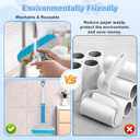 2 x Multifunctional Pet Hair Remover tool, 4 in 1-Reusable Washable Long Handle Dog&Cat Fur Hair Remover for Furniture,Carpet,Couch,Clothes,Bedding,Car,Window,Better than Lint Rollers, with 2 Scrapers