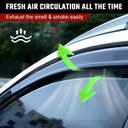 ISINLASSO Tape-On Rain Guards fit for Honda Accord 2018-2022,4 PCS | Outside-Mount, Low Profiles & Extra Durable, Window Deflector, Vent Shades, Window Visors For Wind, Rain, Car Accessories