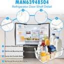 ALVAR MAN63948504 Refrigerator Door Bin for LG Refrigerator Door Shelf