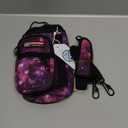 NATURE PIONEOR Water Bottle Holder with Strap,Water Bottle Carrier Bag Sling Sleeve with Adjustable Shoulder Strap & Handle and Large Phone Pocket for Walking,Hiking,Travelling for 25oz/32oz/40oz/64oz (Starry Purple)