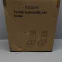 Automatic Dog Cat Feeder and Water Dispenser Gravity Food Feeder and Waterer Set with Pet Food Bowl for Small Medium Dog Puppy Kitten, Large Capacity 1 Gallon x 2(Pink)