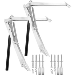 2PCS Auto Vent Opener Automatic Greenhouse Window Opener Roof Vent Opener Greenhouse Accessories for Garden Automatic Ventilation Gardening Tools Automatic Greenhouses Supplies (Dual Spring Opener) (SILVER)