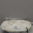 14.5" Large Decorative Long Bowl decor - Fluted Scalloped Decorative Bowls for Home Decor - Ruffle Decor,Stylish Key Bowl for Entry Table,Decorative Fruit Bowls for Kitchen Counter,Light Gray