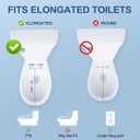 Electric Bidet Toilet Seat, Elongated, Warm Water with Air Dryer, Heated Seat and Slow Close Lid, Adjustable Water Temperature, Front and Rear Wash, LED Nightlight, Wireless Remote, 102