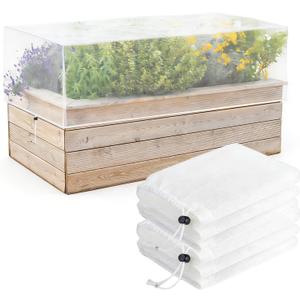 2 Pack Garden Netting for Raised Beds, Fine Mesh Raised Beds Bug Netting Pest Barrier Screen with Drawstring, Bird Netting Barrier Plant Covers for Plants to Protect Vegetables Fruits Flowers