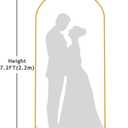Wokceer 7.2 FT Wedding Arch Backdrop Stand, Gold Metal Arch Backdrop Stand for Wedding Ceremony Birthday Party Bridal Baby Shower Photo Booth Garden Floral Balloon Arches Decoration