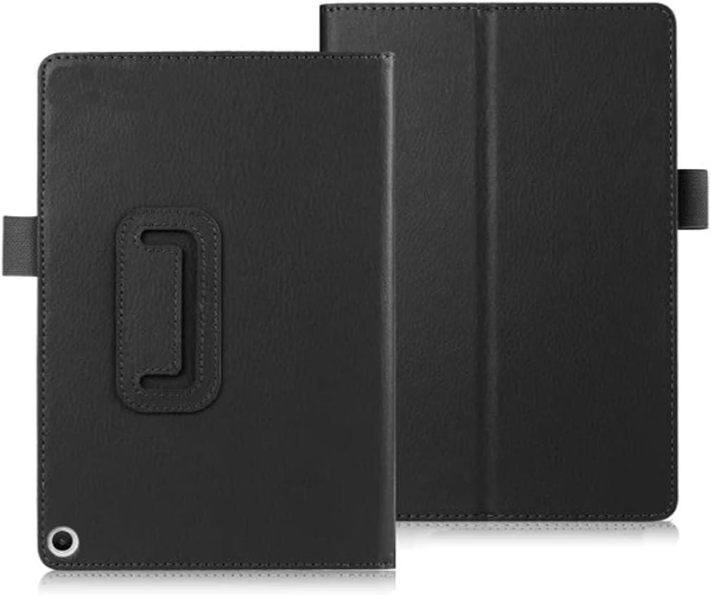 for Amazon Kindle Fire HD8 10th/12th Generation (2020/2022 Release) Tablet Cover,Ultra Slim Folio Stand Lightweight Leather Case for All-New Fire HD8 Plus 10th 12th Gen 8" (Li-Black)
