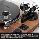 Bluetooth Turntable HiFi System with 36 Watt Bookshelf Speakers, Patend Designed Vinyl Record Player with Magnetic Cartridge, Bluetooth Playback and Auto Off