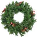 Iced Mixed Pine, Berries and Pinecones Artificial Christmas Wreath - 24" - Unlit