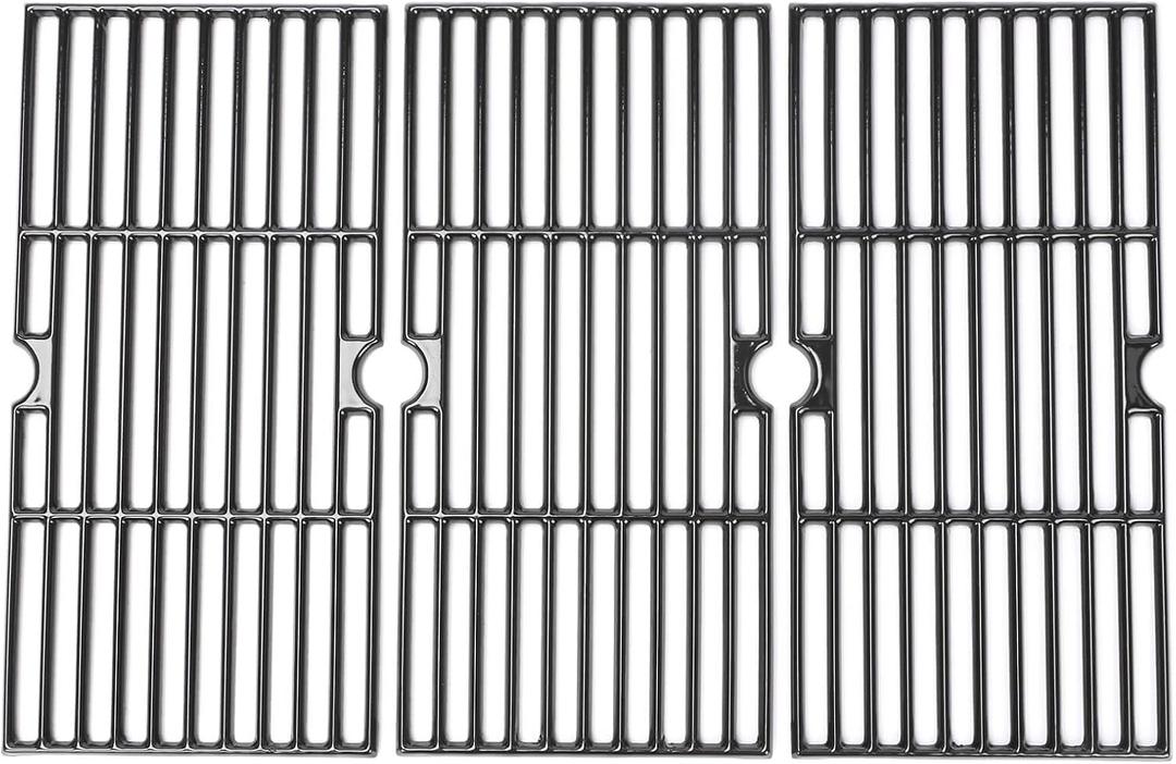 Hisencn Grill Grates Replacement for Charbroil Advantage 463343015, 463344015, 463344116, Kenmore, Advantage Gas2coal Parts 463340516, G467-0002-W1, 16 15/16" Porcelain Enameled Cooking Grids, 3 Packs (16 15/16" x 24 5/6")
