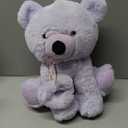 Holiday Home 10-Inch Plush Bear with Keychain - Purple