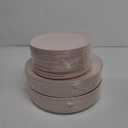 PULOTE 100PCS Pink Plastic Plates - Heavy Duty Pink and Gold Disposable Plates for Party, Wedding & Mothers Day, Include 50 Dinner Plates and 50 Dessert Plates