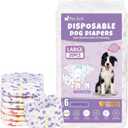 Pet Soft Female Dog Diapers - Disposable Doggie Diapers with Wetness Indicator, Puppy & Cat Diaper Super Absorbent, Fit for Female Dog in Heat or Incontinence, 20pcs (L, Mixed)