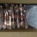 GATHER 700PCS Clear Rose Gold Plastic Plates 100 Guest for Wedding Party