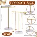 Kathfly 6 Pcs Gold Necklace Holders 10.24'' Tall Necklace Display Stand Elegant Jewelry Holder Small for Women Bracelets Earrings Rings