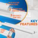 Comfyanno Under Door Draft Stopper - Bottom Door Gap Filler & Seal - Fits 30” to 36” Door, Block Cold Air, Noise, Sound, Wind, Bugs, Easy to Install, Double Side Block, No Adhesive, White