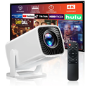 Mini Projector, Portable Projector 4K & Full HD 1080P Support, 270° Rotation Outdoor Projector, Movie Projector Compatible with Smartphone, TV Stick, Laptop, PS4, HDMI, USB (No WiFi or Bluetooth)