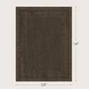 Brown Vintage Washable 9x12 Area Rug for Living Room, Bedroom & Dining Room, Non-Slip Low Pile Stain Resistant Floor Carpet, Modern Farmhouse Décor