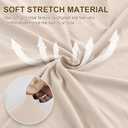 Dining Chair Covers, Dining Room Chair Cover Set of 4, Stretch Kitchen Chair Covers, Detachable Washable Chair Cover, Parsons Chair Slipcovers Protective, for Home, Restaurant, Banquet (Beige)