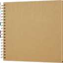 10 x 10 Inch Hardcover Kraft Blank Page DIY Scrapbook Photo Album, 100 Pages (50 Sheets) - for Wedding Anniversaries, Family Memories, and Small Scrapbooking Projects (Yellow)
