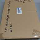 SUNNYPARK Metal Christmas Tree Collar Decoration, 23.5 Inches Diameter Indoor Outdoor Cream Tree Collar for Artificial Trees Christmas Tree Ring for Holiday Party Decoration