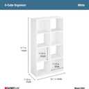ClosetMaid Cubeicals 8 Cube Storage Shelf Organizer Bookshelf, Stackable, Vertical or Horizontal, Easy Assembly, Wood, White Finish