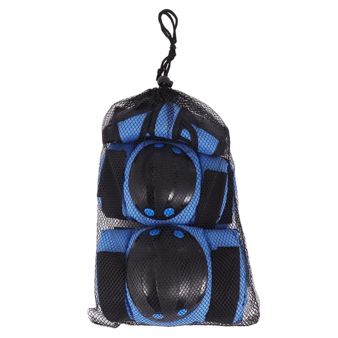 6pcs Boy Girl Protective Gear Set Elbow Pads Hand Protectors Comfortable Blue Roller Skating Bike Riding and Outdoor Sports