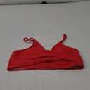 Limeeke Women's Twist Front Bikini Top V Neck Padded Swimsuit Top Adjustable Spaghetti Straps Bathing Suit Tops (Large, Red)
