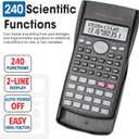 24 Pack Scientific Calculators Bulk, 2-Line Large Screen Display 240 Functions Scientific Calculators for Students, Math Algebra Fraction Calculator for High School College School