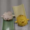 2 Pack Faucet Extender for Toddlers, Kids Sink Extender for Bathroom, Kitchen, EASICUTI Food Grade Silicone Faucet Extension, Baby Hand Washing Water Spout Extender Fits Standard, Gooseneck Faucet (Green + Yellow)