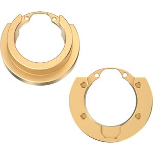 COOWOO Brass Portal Counterweight Rings, 5.7oz Weight Outer Portal Drive Housing Counterweight, Front & Rear Steering Knuckle Optional Weighting Upgrades for 1/10 TRX4 TRX6 RC Trucks -Set of 2(Golden)