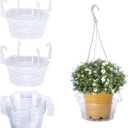 Adnee 15 Pcs 6 Inch Hanging Plant Water CatcherClear Plastics Plant Water Catcher TrayHanging Plant Saucers Drip Pans for Indoor Outdoor Hanging Basket Flower Pot