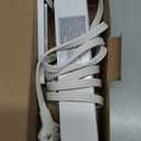 40W Under Desk Power Strip Mountable,20W USB-C Fast Charging Flat Plug Power Strip Surge Protector 1200J,9 in 1 Desk Outlet,5 Outlets,2 USB-C,2 USB-A,6FT Extension Cord White