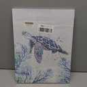 BIWSHA Blue Sea Turtle Wall Art Decor, Coastal Beach Bathroom Decor, 14"L x 11"W