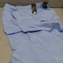 adidas Men's Essentials Feel Cozy French Terry Cargo Shorts (Large, Blue/Black)