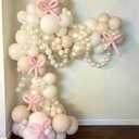 Pearl White Linking Balloons, 100PCS 6 Inch Pearl Color Quick Link Balloons for Making Balloon Wall Heart Arch, Tails Balloon for Wedding Birthday Baby Shower Engagement Graduation Party Decorations