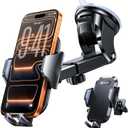 andobil [2025 True Military-Grade Car Phone Holder [Upgraded Strongest Suction & Clip] Cell Phone Car Mount Dashboard Windshield Vent,Truck Cradle Stand for iPhone 17 Pro Max 16 15 14 13 12 Android (Black)