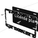 3 x Moon and Star License Plate Frames 2 Pack Aluminum License Plate Holder 2 Hole with Screws (19)