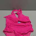 Yonique Women's Two Piece High Waisted Bikini Set Tummy Control Swimsuit Full Coverage Bathing Suit (Hlater-hot Pink, S)