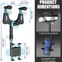 SXhyf Rear View Mirror Phone Holder, 2023 Rotatable and Retractable, Universal Mount, Cell Car Fit for iPhone 11 12 13 14 Pro Max Samsung All Phone