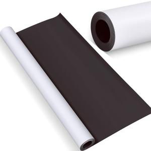 Amylove Blank White Surface Magnet Sheets 24 Inch x 5 Feet, 40 Mil Magnetic Roll Printable Flexible Vinyl Blank Magnetic Sign Sheet Safe for Vehicles DIY Craft Project