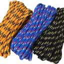 MaxWorks 1/4" x 25 ft Diamond Braided Polypropylene Rope, 95 lb Capacity, Weather & UV Resistant Utility Cord, Multicolor (50228)