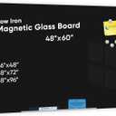 Black Surface Dry Erase Glass Board, Frameless Magnetic Glass Board for Wall 48"x60" with Marker, Magnets, Marker Tray, Eraser for Office & Home by Fab Glass and Mirror MB48x60-SB630