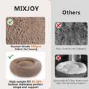 MIXJOY Orthopedic Dog Bed Comfortable Donut Cuddler Round Pet Beds Ultra Soft Washable Dog and Cat Cushion Bed (20''/23''/30'') (30'', Brown)