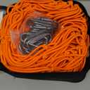 Seven Sparta 5’ x 7’ Bungee Cargo Net Stretches to 10' x 14' for Truck Bed, Pickup Bed, Trailer, Trunk, SUV with 16 Bonus D Clip Carabiners Car Organizer Net for Large Loads (Orange)