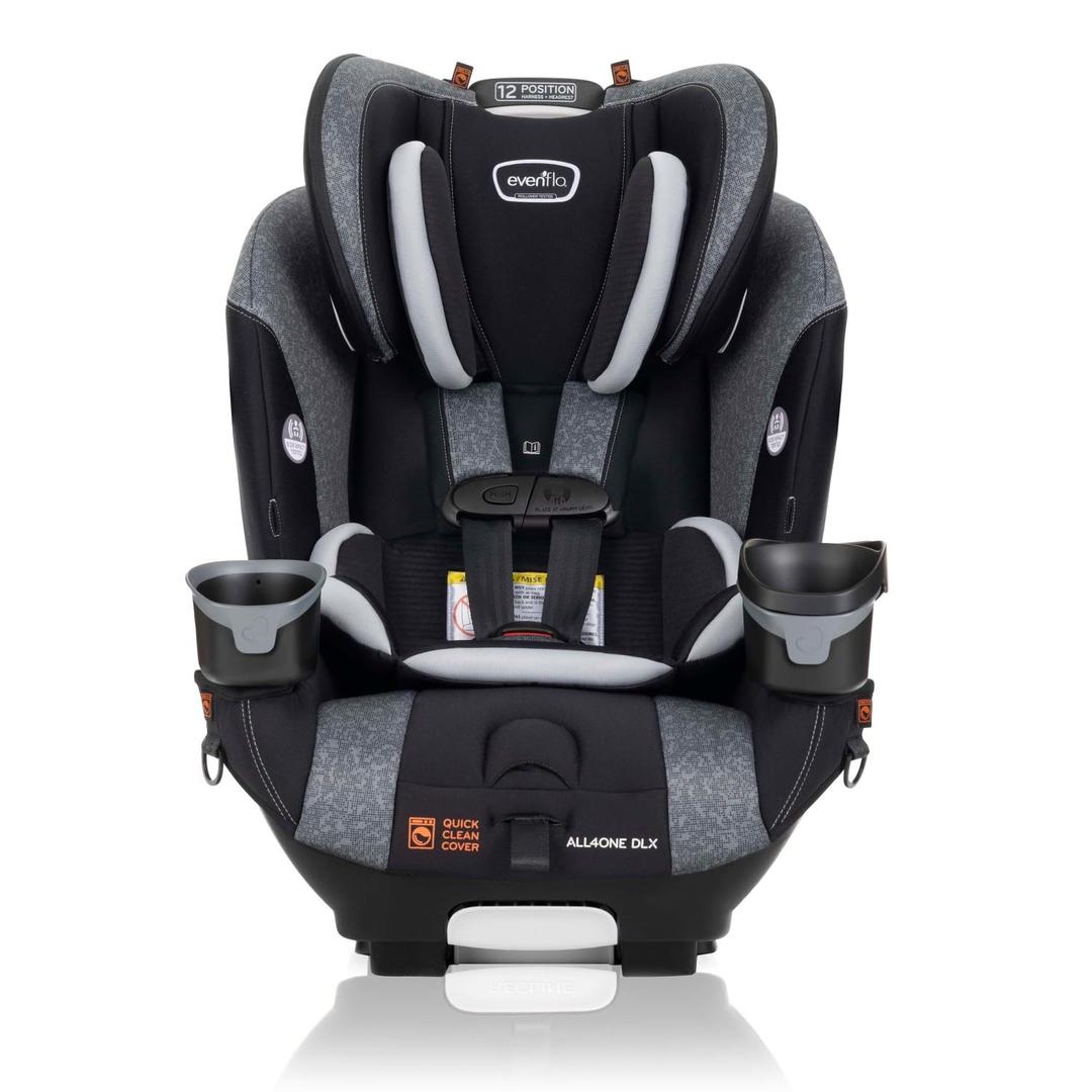 Evenflo EveryFit/All4One 3-in-1 Convertible Car Seat w/Quick Clean Cover (Latitude Gray) 