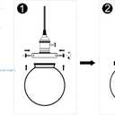 Permo Lighting Fixture Replacement 5.9" Round Globe Clear Glass Shade