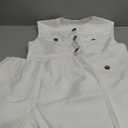 Tankaneo Womens 2 Piece Outfits Casual Suit Sets Sleeveless Button Down Blazer Vest Shorts Office Business Matching Set (Medium, White)