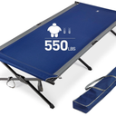 EVER ADVANCED Extra Wide Camping Cot for Adults Oversized XXL Sleeping Cots Folding Cot Bed with Carry Bag, 84.3" L x 41.9" W, Support to 550 lbs, Large